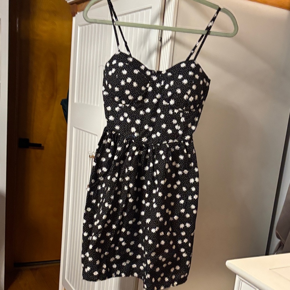 No Boundaries Black and White Floral Dress